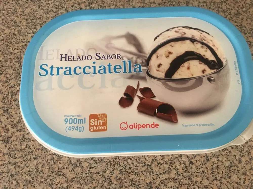 Helado sabor stracciatella
