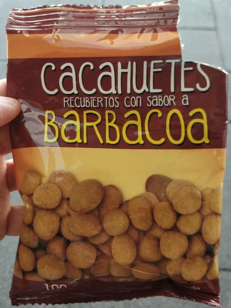 Cacahuete recubiertos con sabor a barbacoa