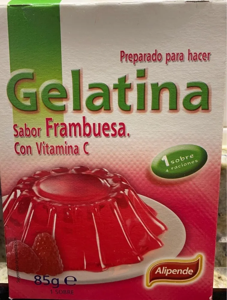 Gelatina Sabor  Frambuesa Con Vitamina C