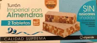 Turrón imperial con almendras sin azúcar