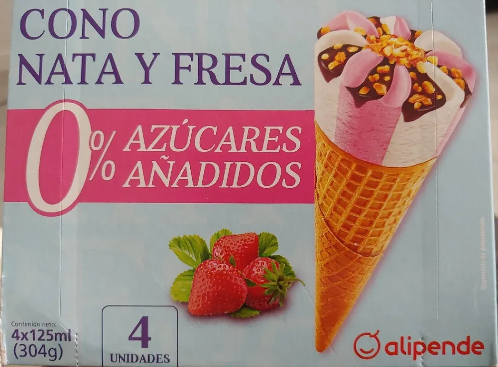 Cono nata y fresa