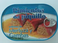 Pimientos del piquillo rellenos de Merluza y Gambas