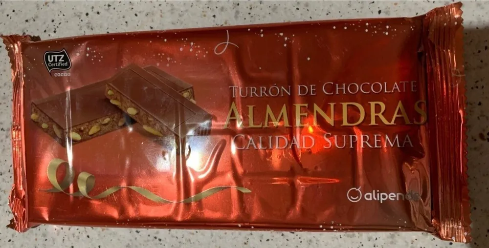 Turrón de chocolate almendras