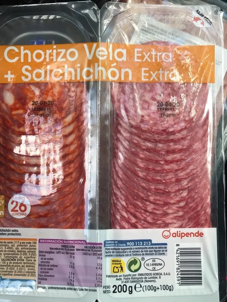 Chorizo Vela extra + Salchichón Vela Extra