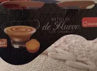 Natillas de huevo con caramelo