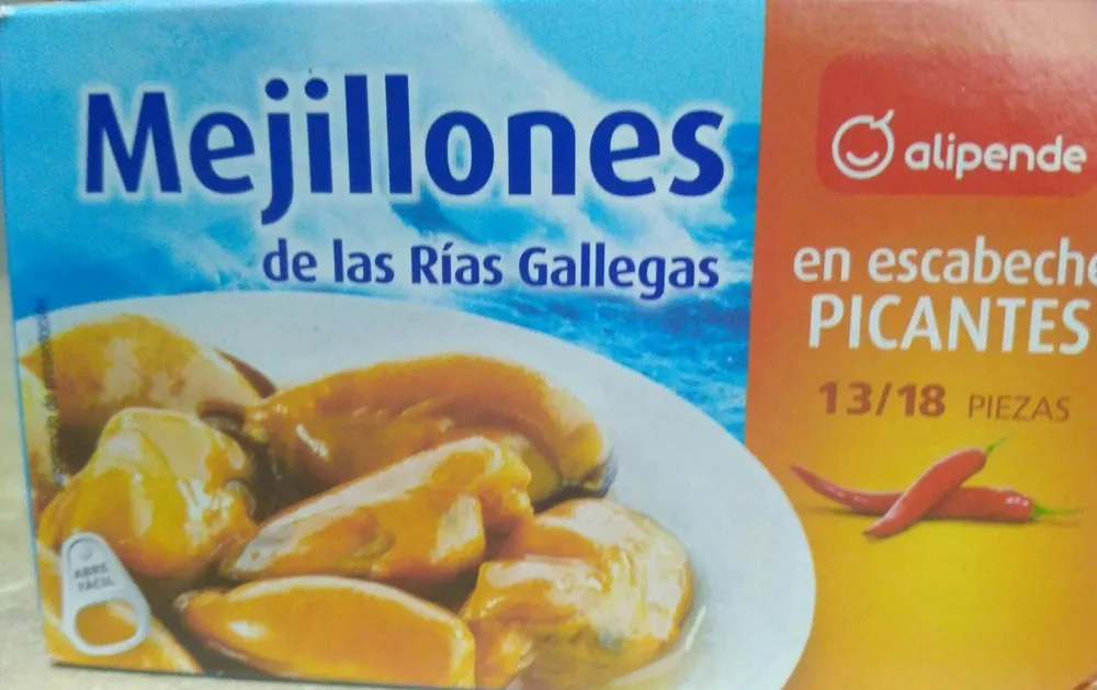 Mejillones de las rías gallegas en escabeche picantes