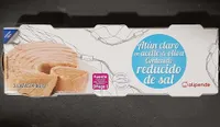 Atun claro en aceite de oliva redicido en sal