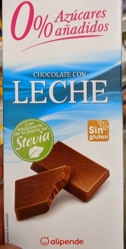 Chocolate con leche stevia