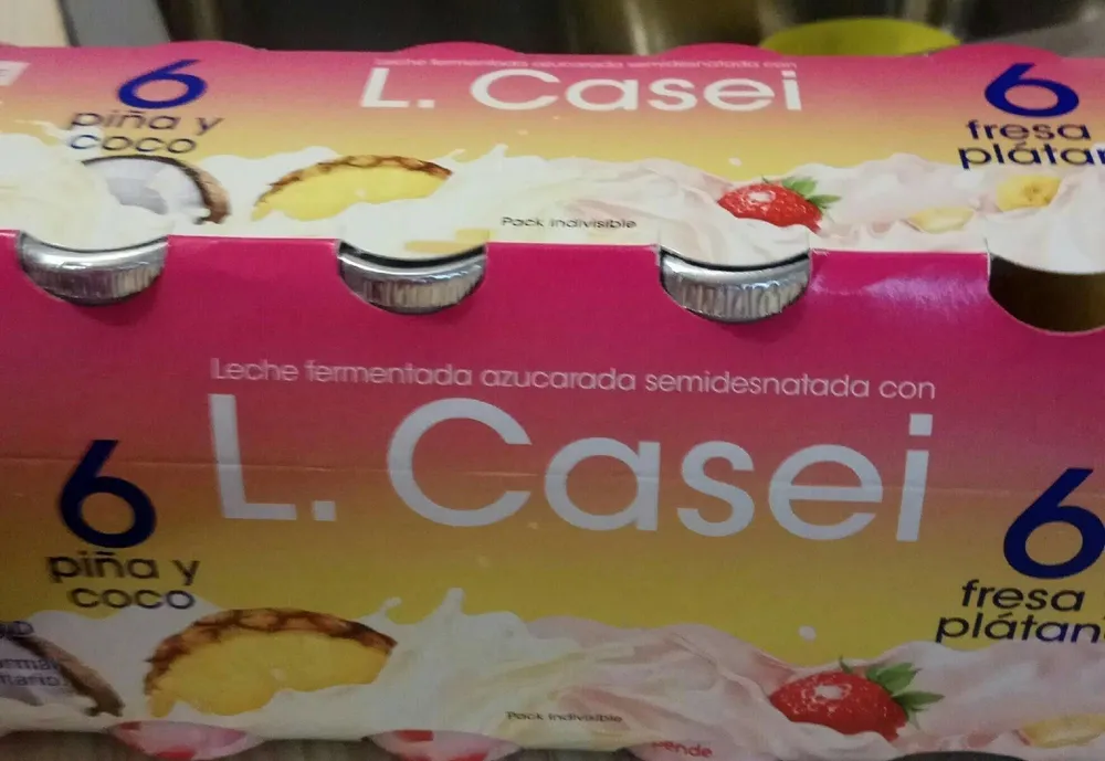 Leche fermentada azucarada semidesnatada con lcasei