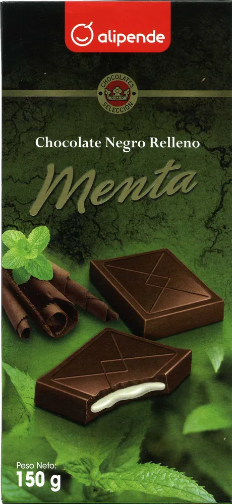 Chocolate negro relleno de menta