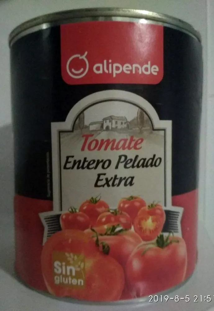 Tomate entero pelado extra