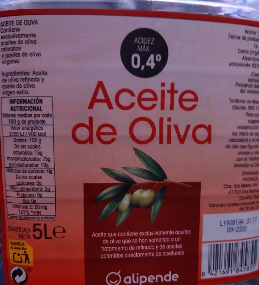 Aceite de Oliva 0,4°