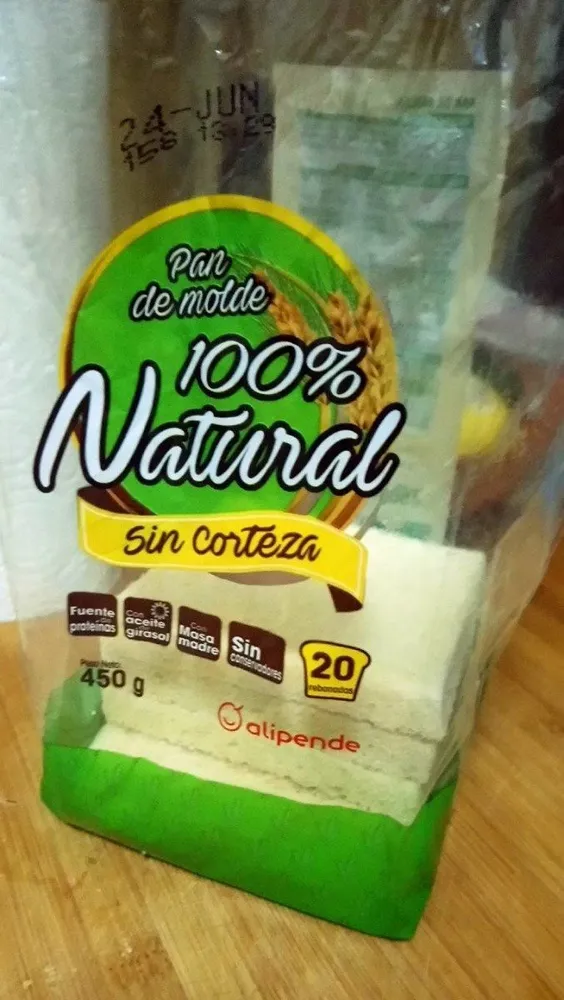 Pan de molde 100% natural sin corteza