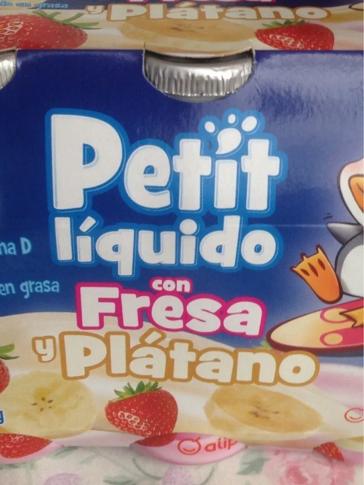 Petit líquido con fresa y plátano