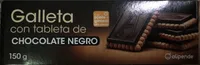 Gallera con tableta de chocolate negro