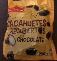 Cacahuetes recubiertos con chocolate
