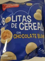 Bolitas de cereal con chocolate blanco
