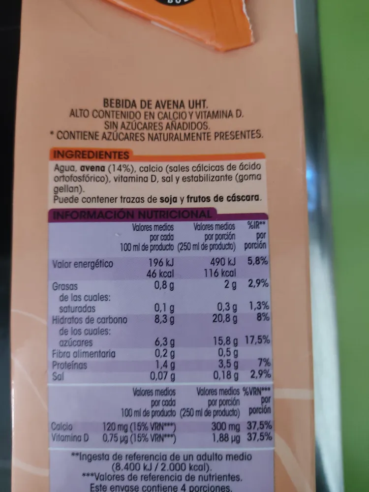 Bebida De Avena