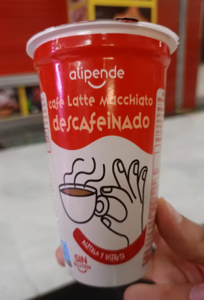 Café latte macchiato descafeinado