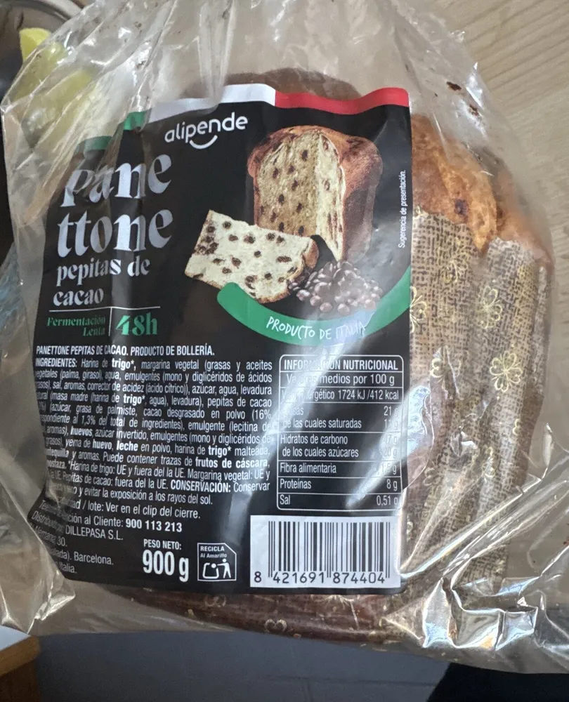 Panettone Pepitas de cacao