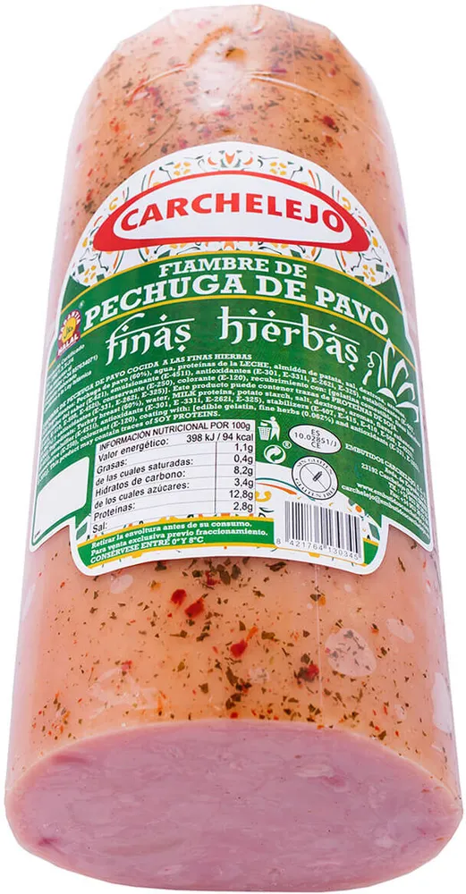 Fiambre de pechuga de pavo a las finas hierbas