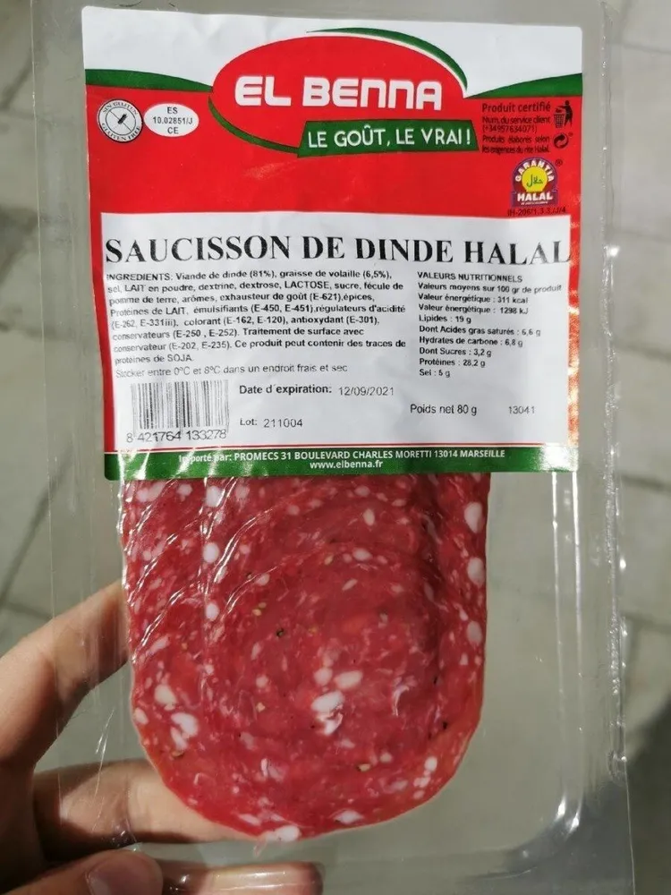 Saucisson de dinde halal