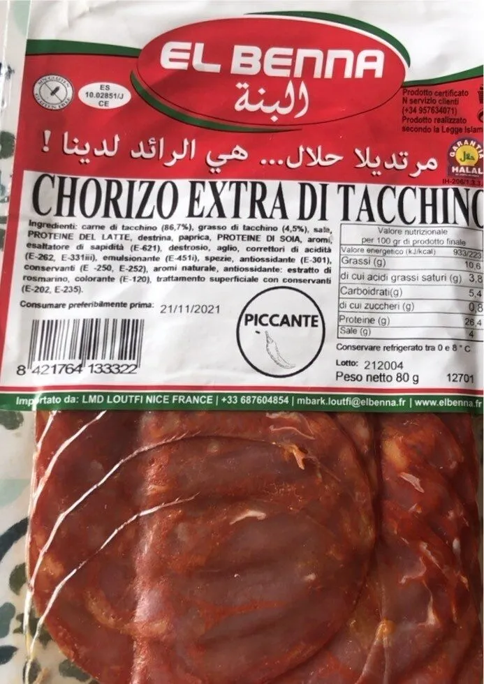 Chorizo extra di tacchino