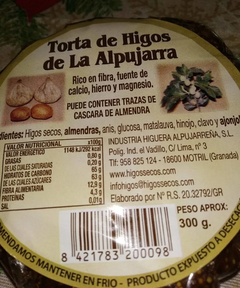 Torta de higos  de la Alpujarra