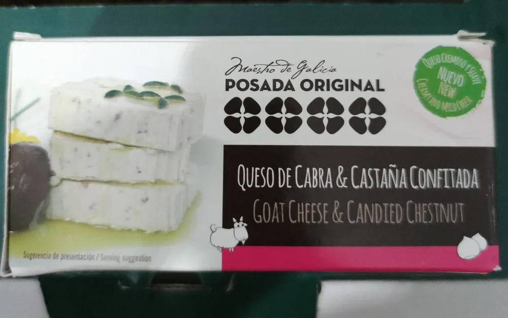 Queso de cabra y castaña confitada