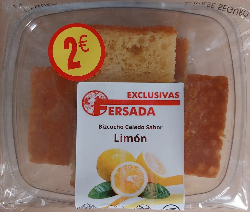 Bizcocho calado sabor limón