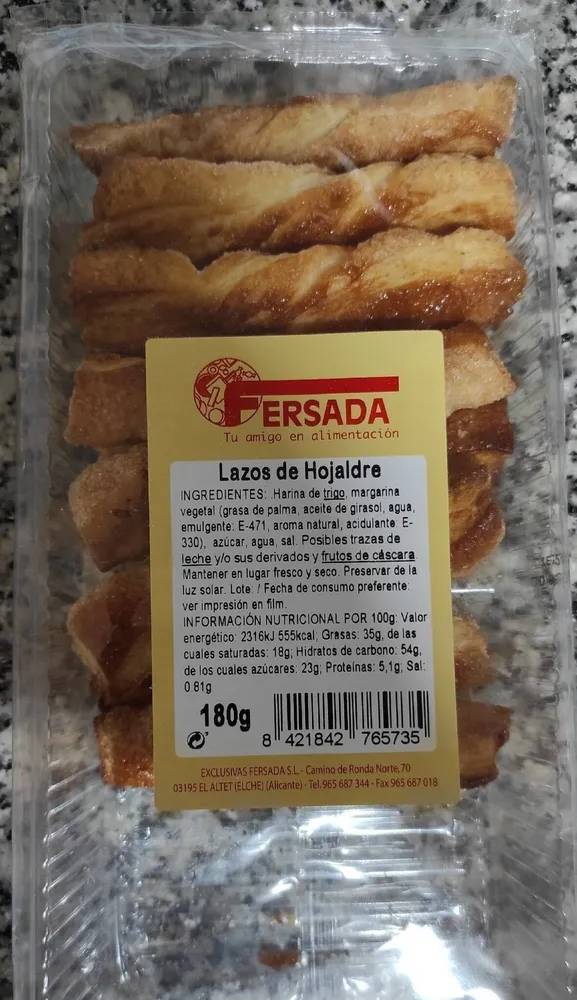 Lazos de hojaldre