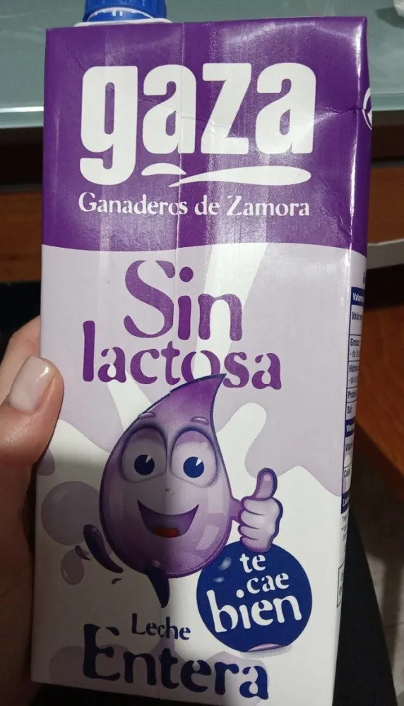 Leche entera sin lactosa