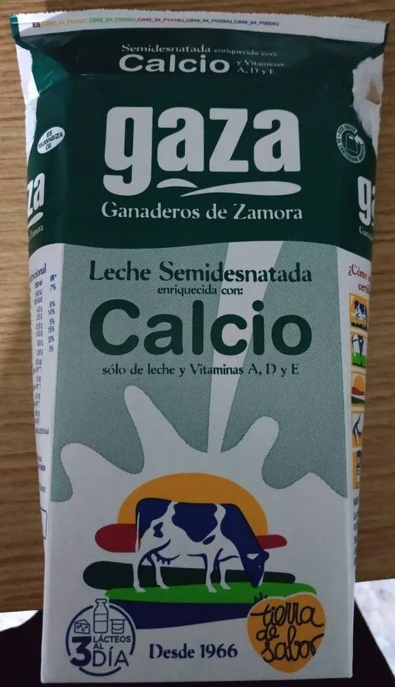 Leche semidesnatada con calcio