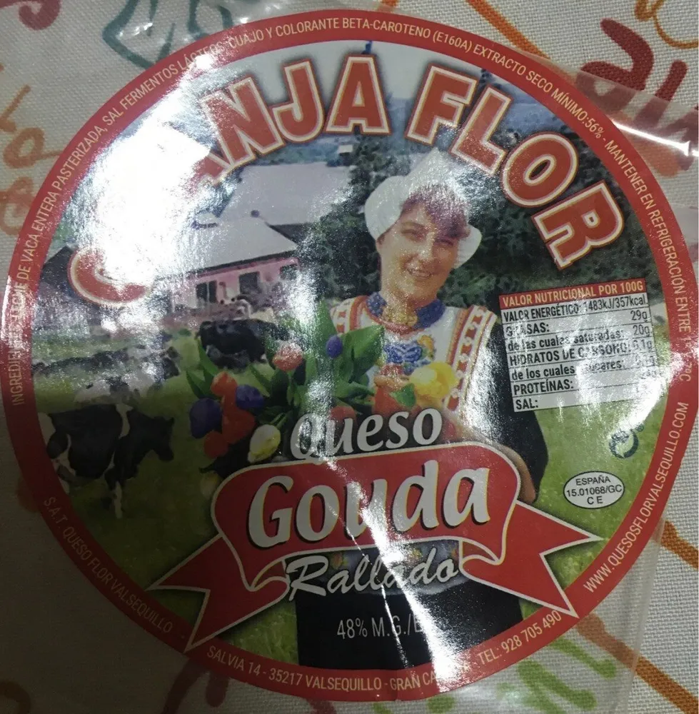 Queso gouda rallado