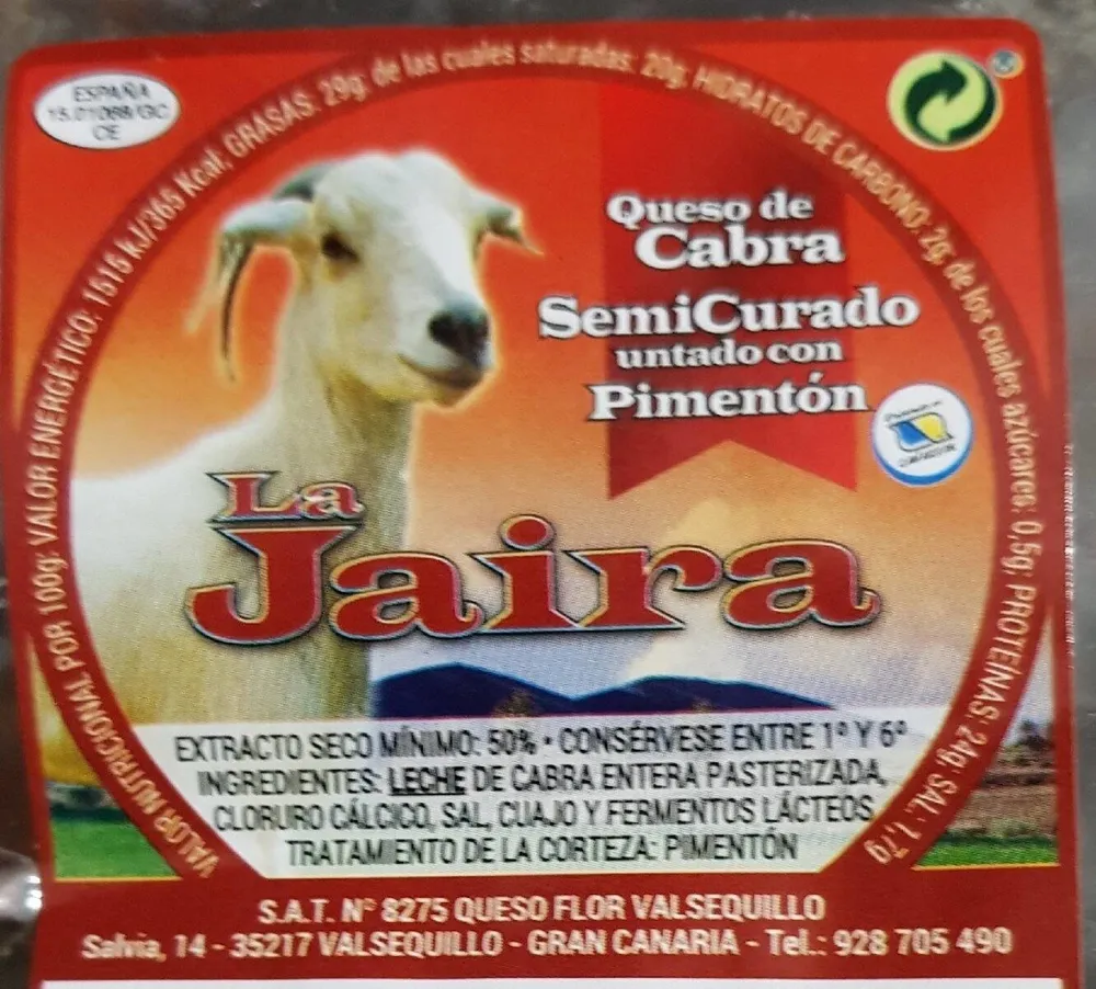 Queso de cabra semicurado pimentón