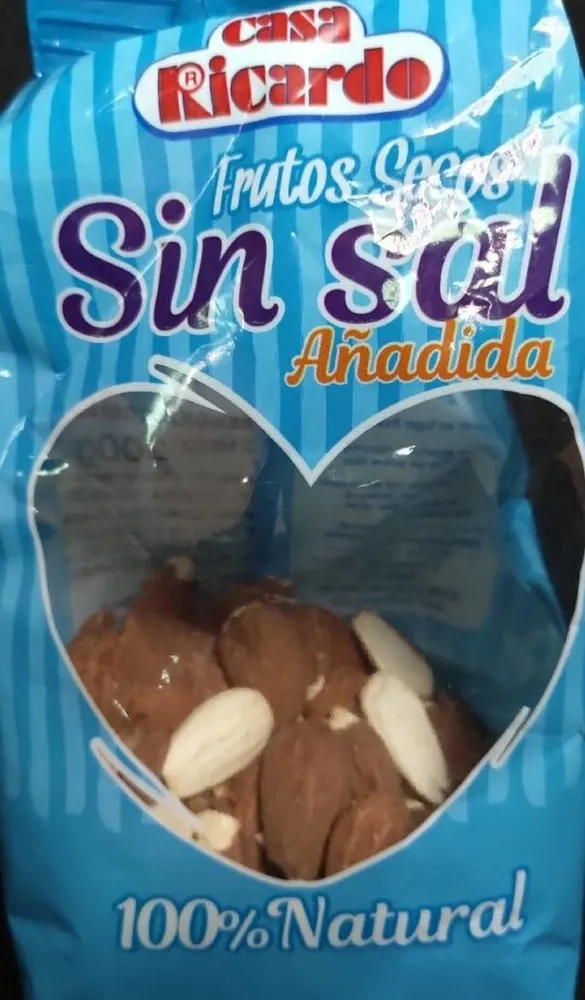 Almendra tostada sin sal añadida