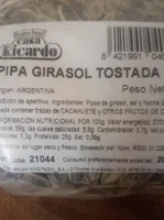 Pipa Girasol Tostada Sal