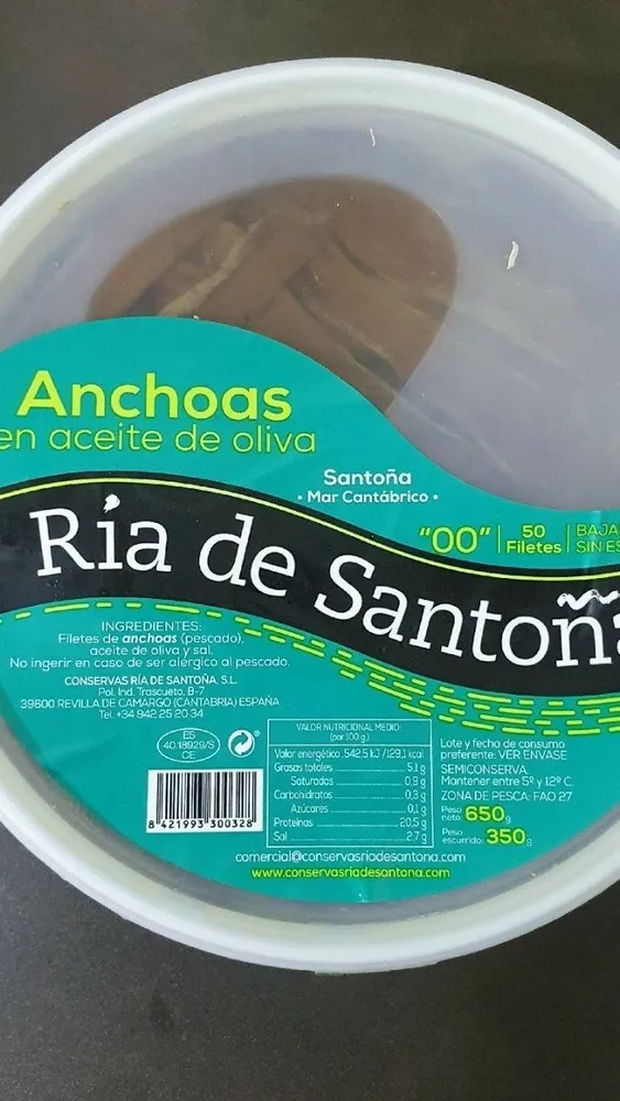 Anchoas en aceite de oliva