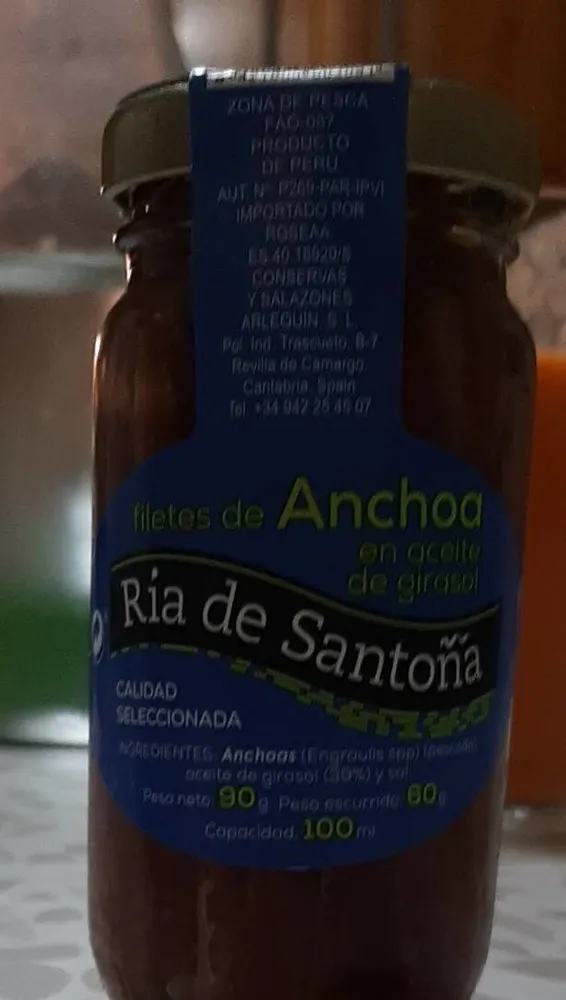 Filetes de anchoa en aceite de girasol