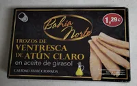 Trozos de ventresca de atún claro