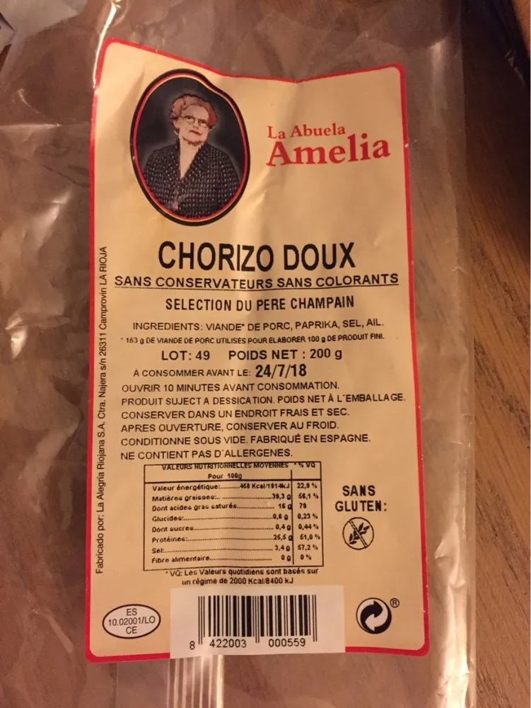 Chorizo doux