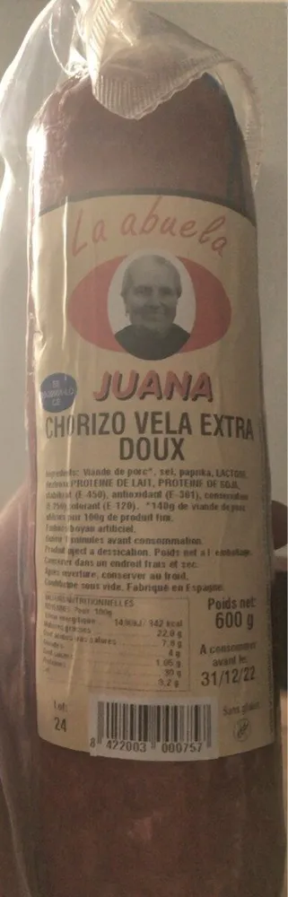 Chorizo vela extra