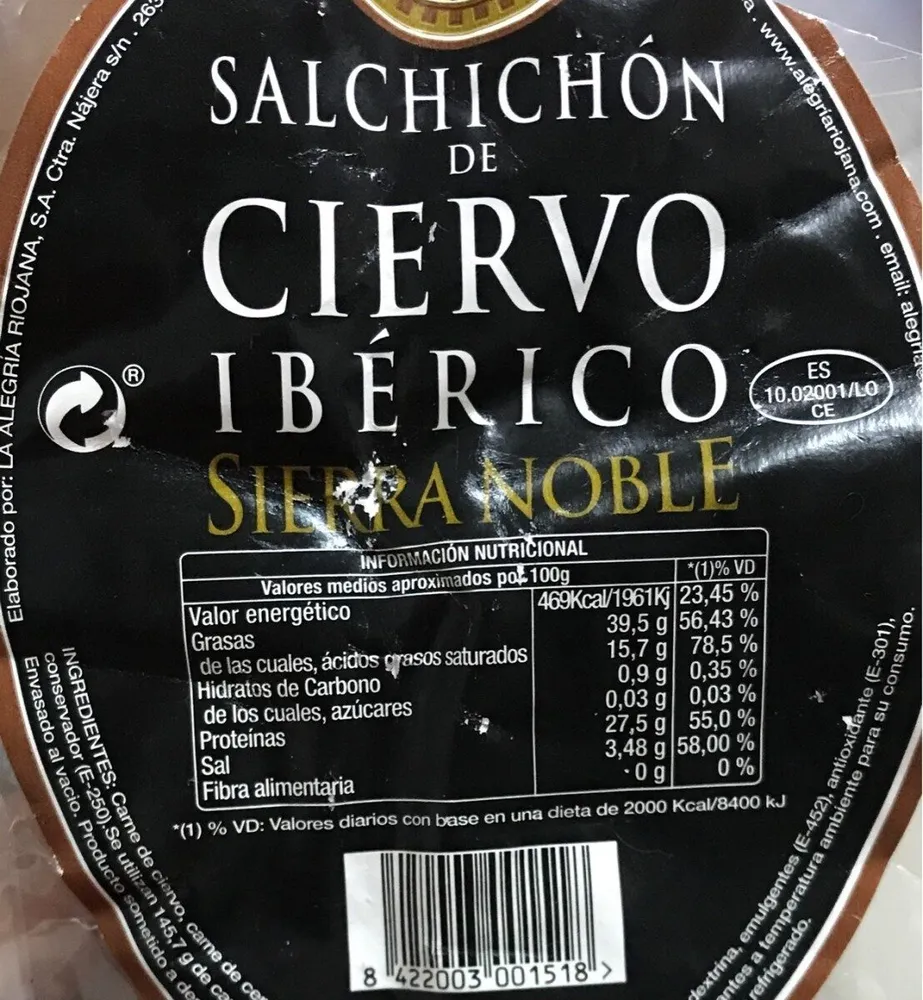 Salchichon de ciervo ibérico