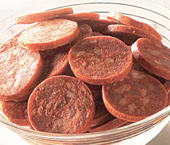 Chorizo pizza tranche