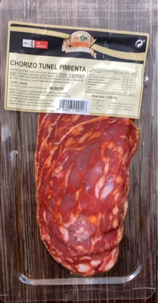 Chorizo tunel pimienta