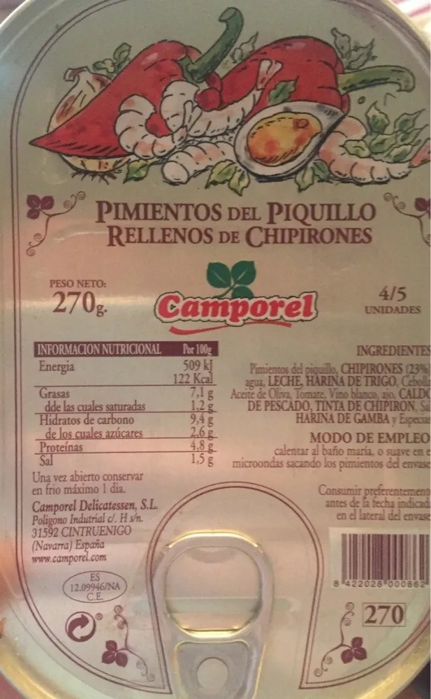 Pimentos del Piquillo - Rellenos de Chipirones