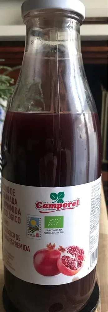 Zumo de granada exprimida ecologico