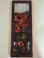 Chocolate negro 76% cacao con fresas y grosella negra