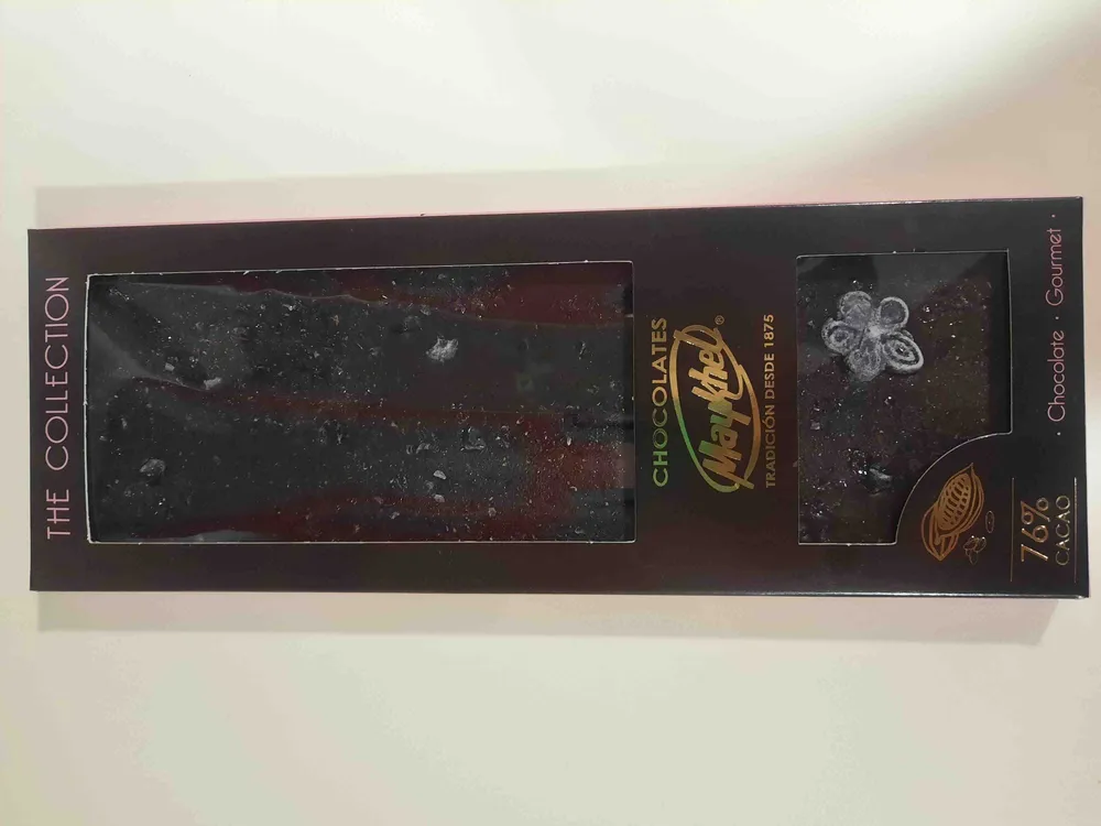 Chocolate Negro Cacao 76% con Caramelos de Violeta