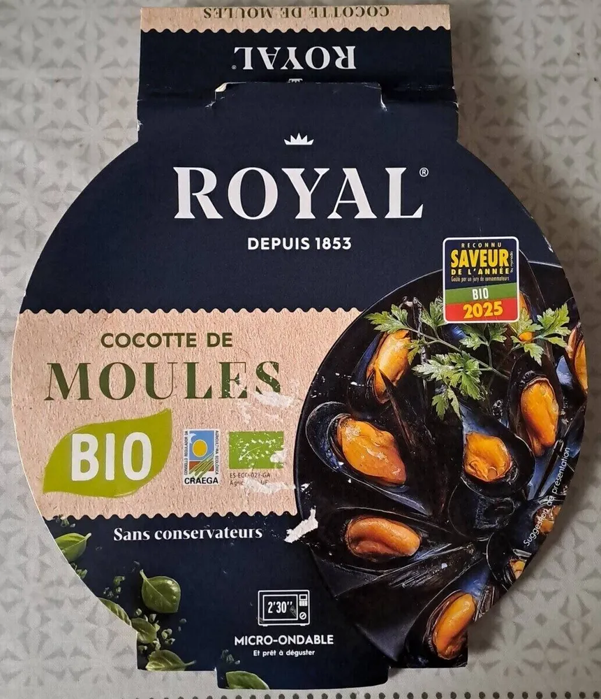 Moules cuisinées au naturel